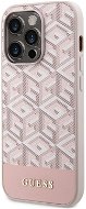 Guess PU G Cube MagSafe kompatibles Back-Cover für iPhone 14 Pro Pink - Handyhülle