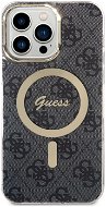 Guess IML 4G MagSafe Back Cover für iPhone 15 Pro Max Schwarz - Handyhülle