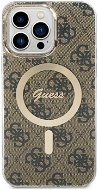 Guess IML 4G MagSafe Back Cover für iPhone 15 Pro Max Braun - Handyhülle