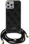 Guess IML 4G Printed Crossbody Zadní Kryt pro iPhone 15 Pro Max Black - Phone Cover