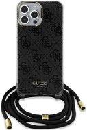 Guess IML 4G Printed Crossbody Back Cover für iPhone 15 Pro Max schwarz - Handyhülle