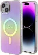 Guess IML Iridescent Script MagSafe Zadní Kryt pro iPhone 15 Pink - Phone Cover