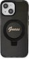 Guess IML Ring Stand Glitter MagSafe Zadní Kryt pro iPhone 15 Black - Phone Cover