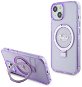 Guess IML Ring Stand Glitter MagSafe Zadní Kryt pro iPhone 15 Plus Purple - Phone Cover