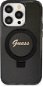 Guess IML Ring Stand Glitter MagSafe Zadný Kryt pre iPhone 15 Pro Black - Kryt na mobil