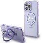 Guess IML Ring Stand Glitter MagSafe Zadní Kryt pro iPhone 15 Pro Max Purple - Phone Cover