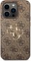 Guess PU 4G Metal Logo Zadní Kryt pro iPhone 15 Pro Brown - Phone Cover