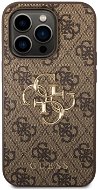Guess PU 4G Metal Logo Zadní Kryt pro iPhone 15 Pro Max Brown - Phone Cover