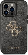 Guess PU 4G Metal Logo Back Cover für iPhone 15 Pro Max grau - Handyhülle