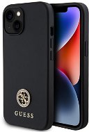 Guess PU 4G Strass Metal Logo Zadní Kryt pro iPhone 15 Black - Phone Cover