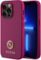 Guess PU 4G Strass Metal Logo iPhone 15 Pro Max rózsaszín tok - Telefon tok