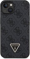 Guess PU 4G Strass Triangle Metal Logo Zadní Kryt pro iPhone 15 Black - Phone Cover