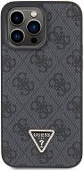 Guess PU 4G Strass Triangle Metal Logo Zadní Kryt pro iPhone 15 Pro Max Black - Phone Cover