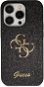 Guess PU Fixed Glitter 4G Metal Logo Zadný Kryt pre iPhone 15 Pro Max Black - Kryt na mobil