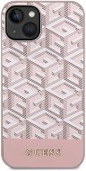 Guess PU G Cube MagSafe Zadní Kryt pro iPhone 15 Pink - Phone Cover