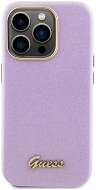 Guess PU Glitter Full Wrapped Zadní Kryt pro iPhone 15 Pro Lilac - Phone Cover