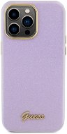 Guess PU Glitter Full Wrapped Zadný Kryt pre iPhone 15 Pro Max Lilac - Kryt na mobil