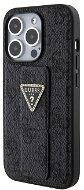 Guess PU Grip Stand 4G Metal Logo Zadný Kryt pre iPhone 15 Black - Kryt na mobil