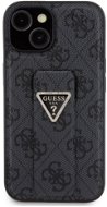 Guess PU Grip Stand 4G Strass Triangle Metal Logo Zadní Kryt pro iPhone 15 Black - Phone Cover