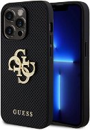 Guess PU Perforated 4G Glitter Metal Logo  iPhone 15 Pro fekete tok - hátlap - Telefon tok