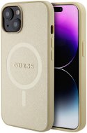 Guess PU Saffiano MagSafe Zadní Kryt pro iPhone 15 Plus Beige - Phone Cover
