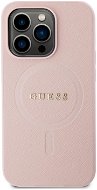 Guess PU Saffiano iPhone 15 Pro rózsaszín MagSafe tok - hátlap - Telefon tok