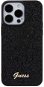 Guess PU Square Mirror Script Logo Zadní Kryt pro iPhone 15 Pro Max Black - Phone Cover