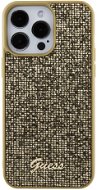 Guess PU Square Mirror Script Logo Back Cover für iPhone 15 Pro Max Gold - Handyhülle
