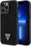 Guess Rhinestones Triangle Metal Logo Kryt pro iPhone 15 Pro Max Black - Phone Cover