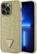 Guess Rhinestones Triangle Metal Logo Kryt pre iPhone 15 Pro Max Gold - Kryt na mobil