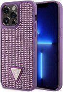 Guess Rhinestones Triangle Metal Logo Kryt pro iPhone 15 Pro Max Purple - Phone Cover