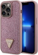 Guess Rhinestones Triangle Metal Logo Kryt pro iPhone 15 Pro Pink - Phone Cover