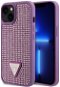 Guess Rhinestones Triangle Metal Logo Kryt pre iPhone 15 Purple - Kryt na mobil