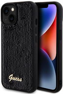 Guess Sequin Script Logo Zadní Kryt pro iPhone 15 Plus Black - Phone Cover