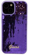 Guess Sequin Script Logo Zadní Kryt pro iPhone 15 Plus Purple - Phone Cover