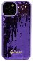 Guess Sequin Script Logo Zadný Kryt pre iPhone 15 Plus Purple - Kryt na mobil