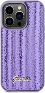 Guess Sequin Script Logo Zadní Kryt pro iPhone 15 Pro Max Purple - Phone Cover