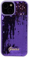 Guess Sequin Script Logo Zadní Kryt pro iPhone 15 Purple - Phone Cover