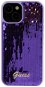 Guess Sequin Script Logo Zadný Kryt pre iPhone 15 Purple - Kryt na mobil