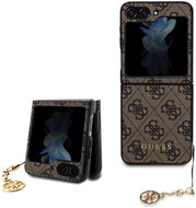 Guess 4G Charms Back Cover for Samsung Galaxy Z Flip 5 Brown - Phone Cover