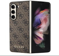 Guess 4G Charms Back Cover for Samsung Galaxy Z Fold 5 Brown - Phone Cover