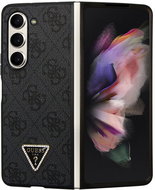 Guess 4G PU Leather Triangle Back Cover for Samsung Galaxy Z Fold 5 Black - Phone Cover