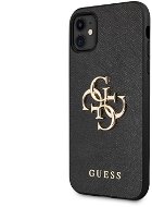 Guess PU Saffiano Big 4G Metal Logo Zadný Kryt pre Apple iPhone 11 Black - Kryt na mobil