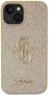 Guess PU Fixed Glitter 4G Metal Logo Zadní Kryt pro iPhone 13 Gold - Phone Cover