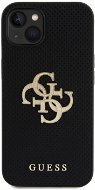 Guess PU Perforated 4G Glitter Metal Logo Zadný Kryt na iPhone 13 Black - Kryt na mobil