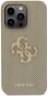 Guess Perforated 4G Glitter Metal Logo iPhone 14 Pro aranyszín PU hátlap tok - Telefon tok