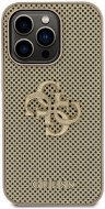 Guess PU Perforated 4G Glitter Metal Logo Zadný Kryt na iPhone 14 Pro Max Gold - Kryt na mobil