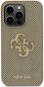 Guess Perforated 4G Glitter Metal Logo iPhone 14 Pro Max aranyszín PU hátlap tok - Telefon tok