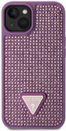 Guess Rhinestones Triangle Metal Logo Handyhülle für iPhone 13 Purple - Handyhülle