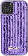 Guess Sequin Script Logo Back Cover für iPhone 12/12 Pro Purple - Handyhülle